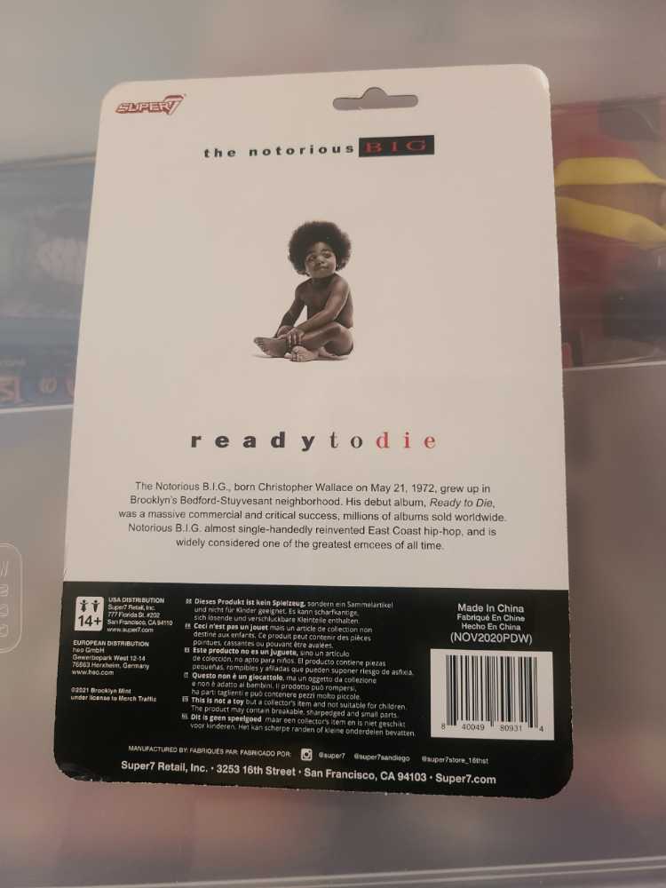 Super7 Reaction Notorious B.I.G. - Super 7 / ReAction Figures (Hip-Hop: ReAction Figures) action figure collectible [Barcode 840049809314] - Main Image 2