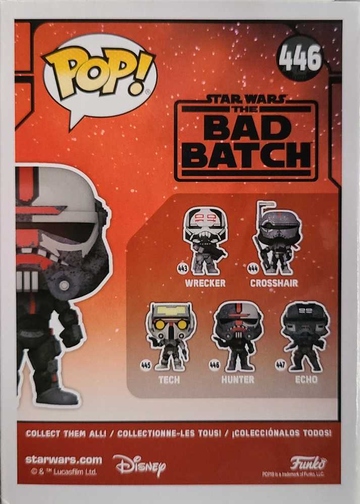Funko Pop! : Star Wars Television Hunter TBB - Funko (The Bad Batch Animated Series) action figure collectible [Barcode 889698555005] - Main Image 2