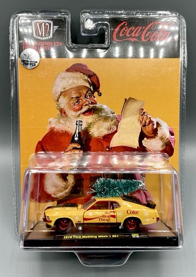 M2 1:64 SK06 24-50 Coca-Cola 1970 Ford Mustang Mach 1 351 (Chase 750) Walmart Exclusive - Castline Inc. (M2 1:64 Chase 750) action figure collectible [Barcode 811469015241] - Main Image 4