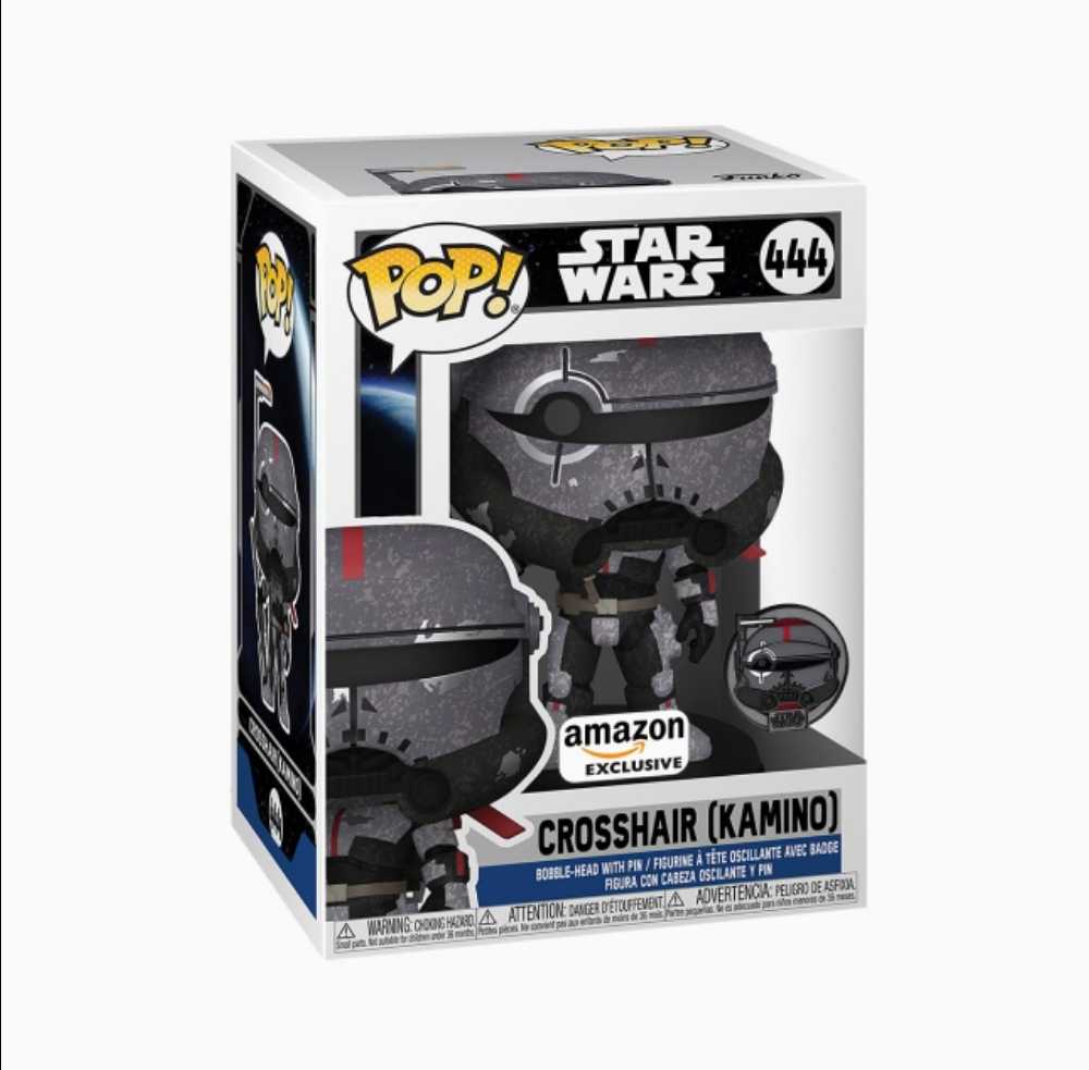 Funko Pop! Movies: Star Wars Crosshair (Kamino) Across The Galaxy Amazon Exclusive  with pin TBB - Funko (The Bad Batch Animated Series) action figure collectible [Barcode 889698554954] - Main Image 4