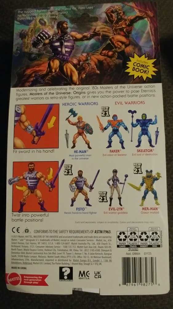 Fisto - Mattel (Masters of the Universe: Origins) action figure collectible [Barcode 887961982756] - Main Image 2