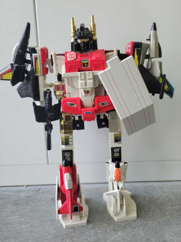 Superion 2nd Silverbolt Skydive Fireflight Air Raid Slingshot Aerialbot - Hasbro (1985) action figure collectible - Main Image 2