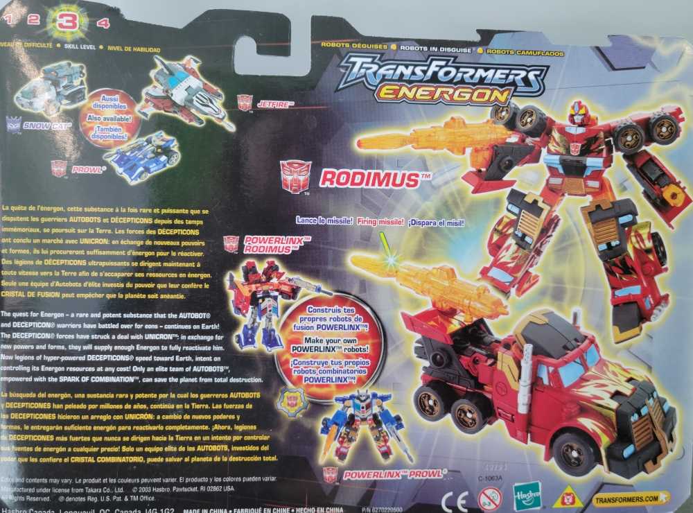 Transformers: Energon Rodimus - Hasbro (Energon) action figure collectible [Barcode 076930802311] - Main Image 3