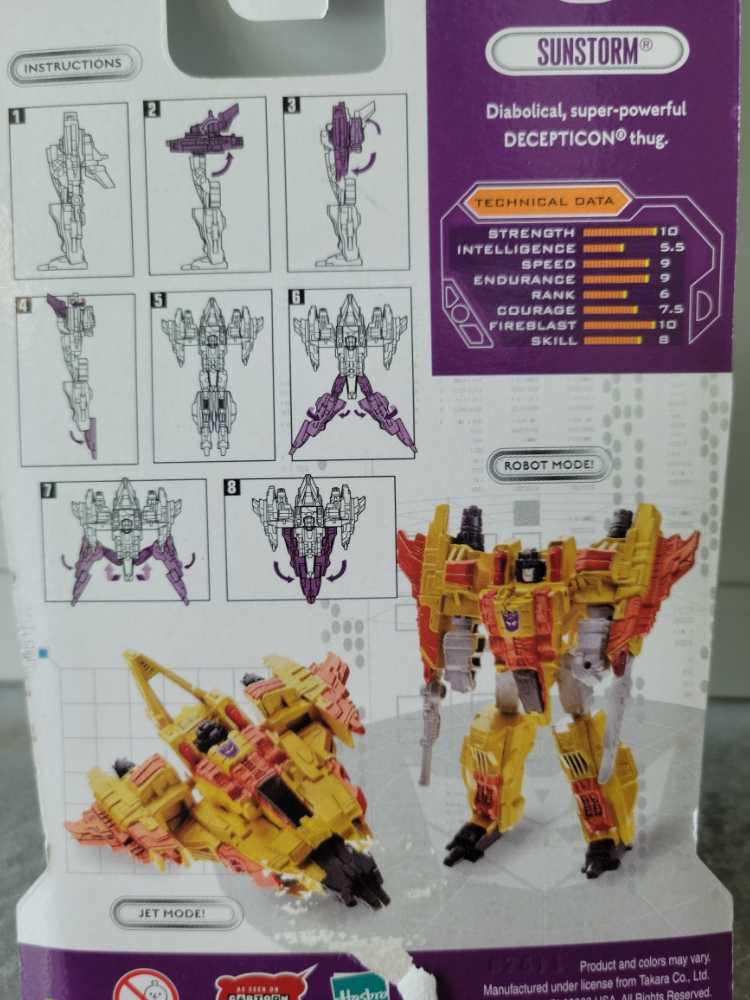 Sunstorm Legends Carded - Hasbro (Cybertron) action figure collectible [Barcode 653569155065] - Main Image 4