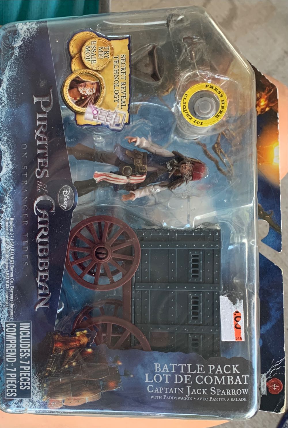 Pirates Of The Carribean Battle Pack Wave #1 Jack Sparrow V2p4 With Paddy Wagon  action figure collectible [Barcode 039897297361] - Main Image 2