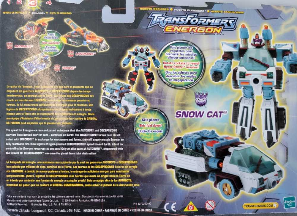 Transformers: Energon Snow Cat - Hasbro (Transformers: Energon) action figure collectible [Barcode 076930802304] - Main Image 3