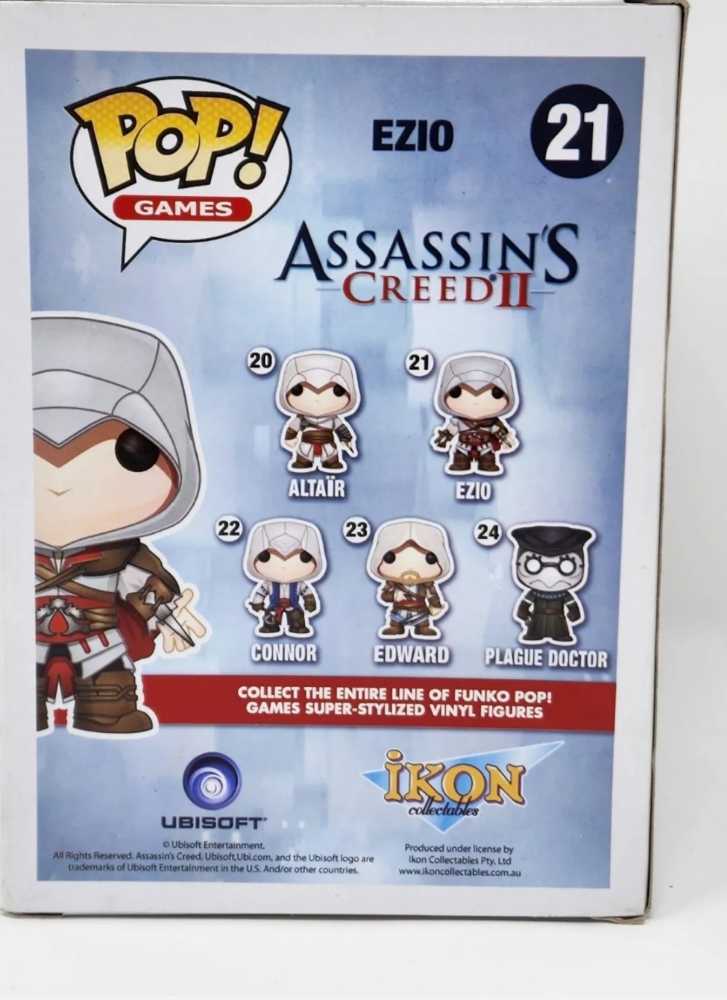 Funko POP! Games Assassin’s Creed II EZIO Vinyl Figure #21 - Funko Pop Games action figure collectible [Barcode 849803037307] - Main Image 2