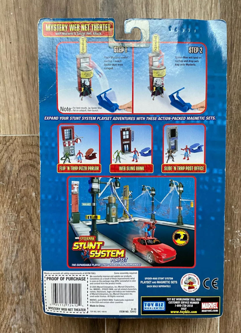 Spiderman Stunt System Mysterio Web Net Theater Set Toybiz Magnetic Figure Nib - ToyBiz - Marvel (Marvel Superheros) action figure collectible [Barcode 035112724124] - Main Image 2