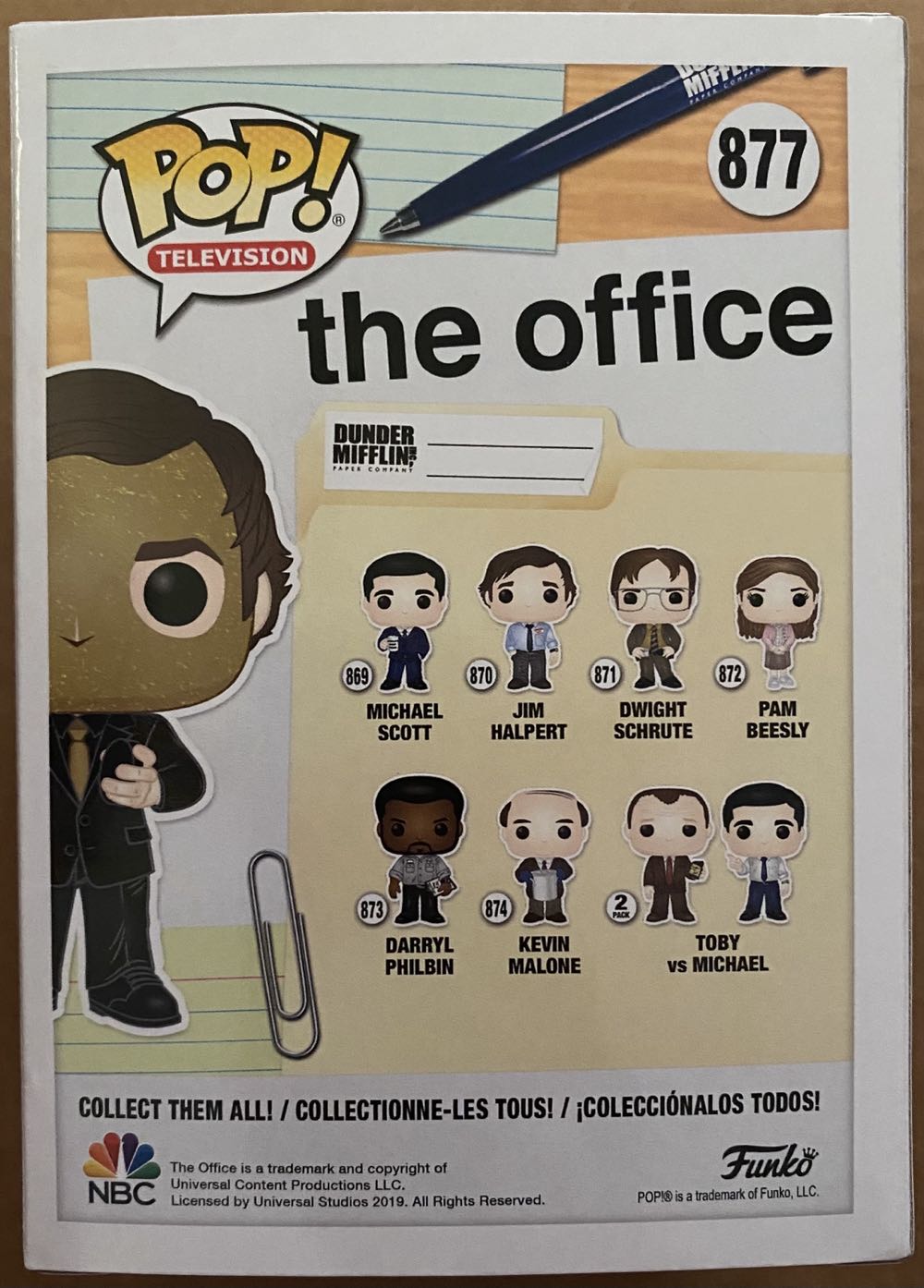 Pop! Television (The Office): #877 Goldenface - Funko (The Office) action figure collectible [Barcode 889698418997] - Main Image 3