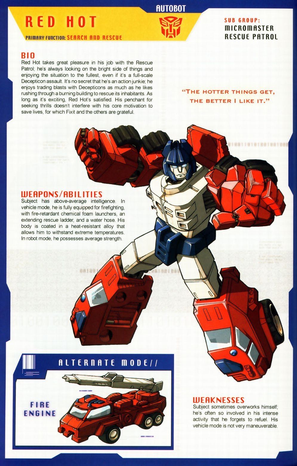 Transformers Red Hot  action figure collectible - Main Image 2