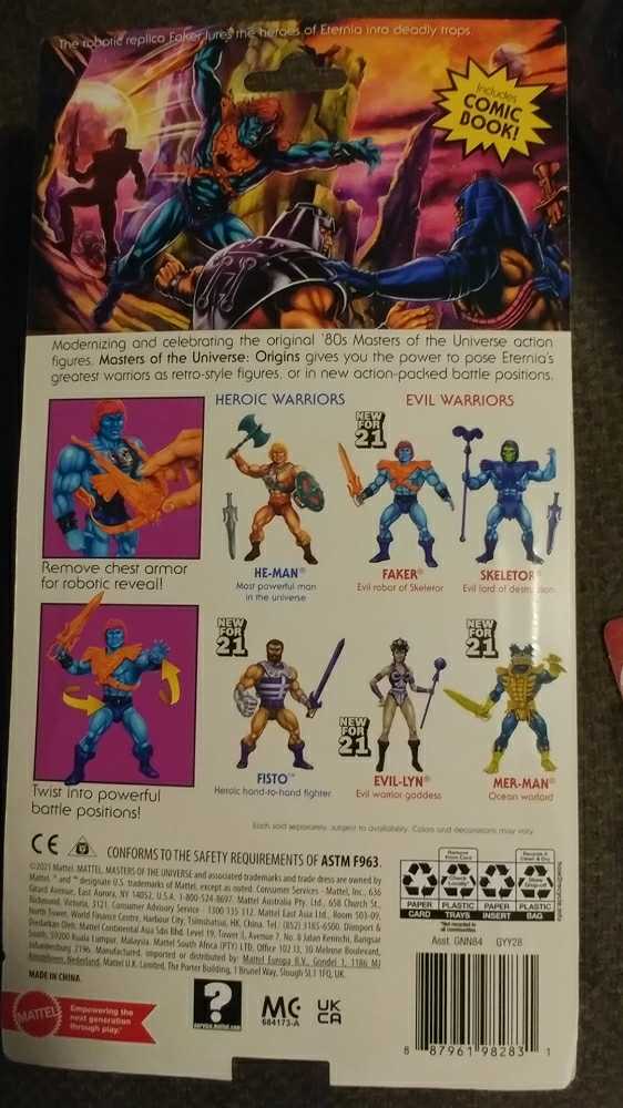 Faker - Mattel (Masters of the Universe: Origins) action figure collectible [Barcode 887961982831] - Main Image 2