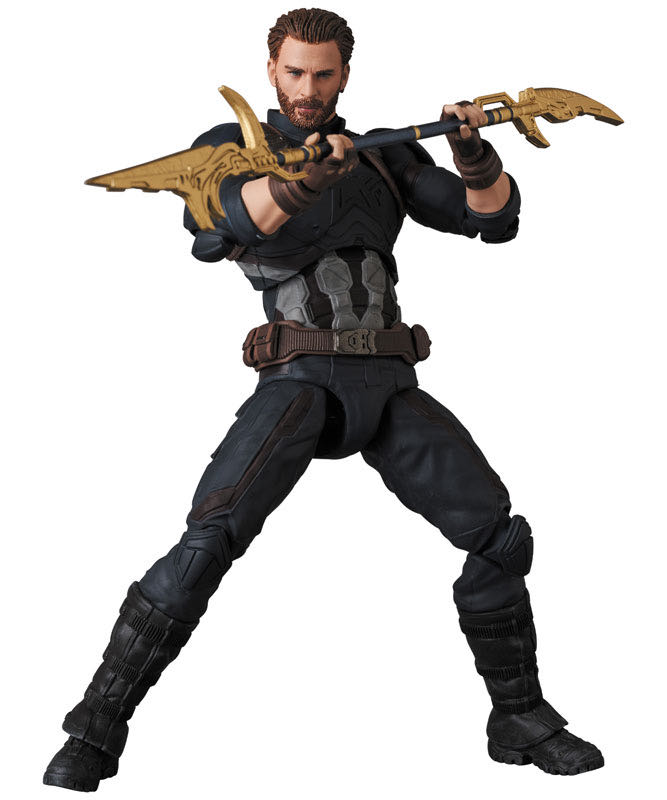 Captain America (Infinity War Ver. (Mafex No. 122)) - Medicom/Mafex (Avengers: Infinity War) action figure collectible [Barcode 4530956471228] - Main Image 3