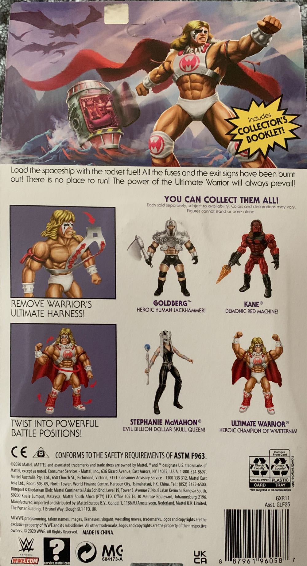 Ultimate Warrior MOTU - Mattel (Masters Of The WWE Universe) action figure collectible [Barcode 887961960587] - Main Image 2