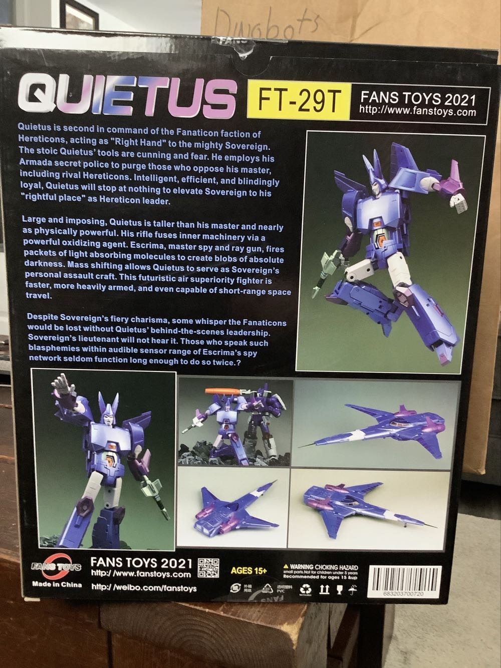 Quietus (Cyclonus) - Fans Toys (The Transformers) action figure collectible [Barcode 683203700720] - Main Image 2