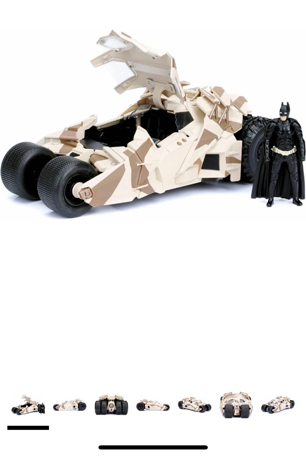 Jada 1:24 Dark Knight Batmobile & Batman (Camo Version) Die-cast - JADA TOYS, Inc. (Dark Knight Collection) action figure collectible [Barcode 801310985434] - Main Image 2