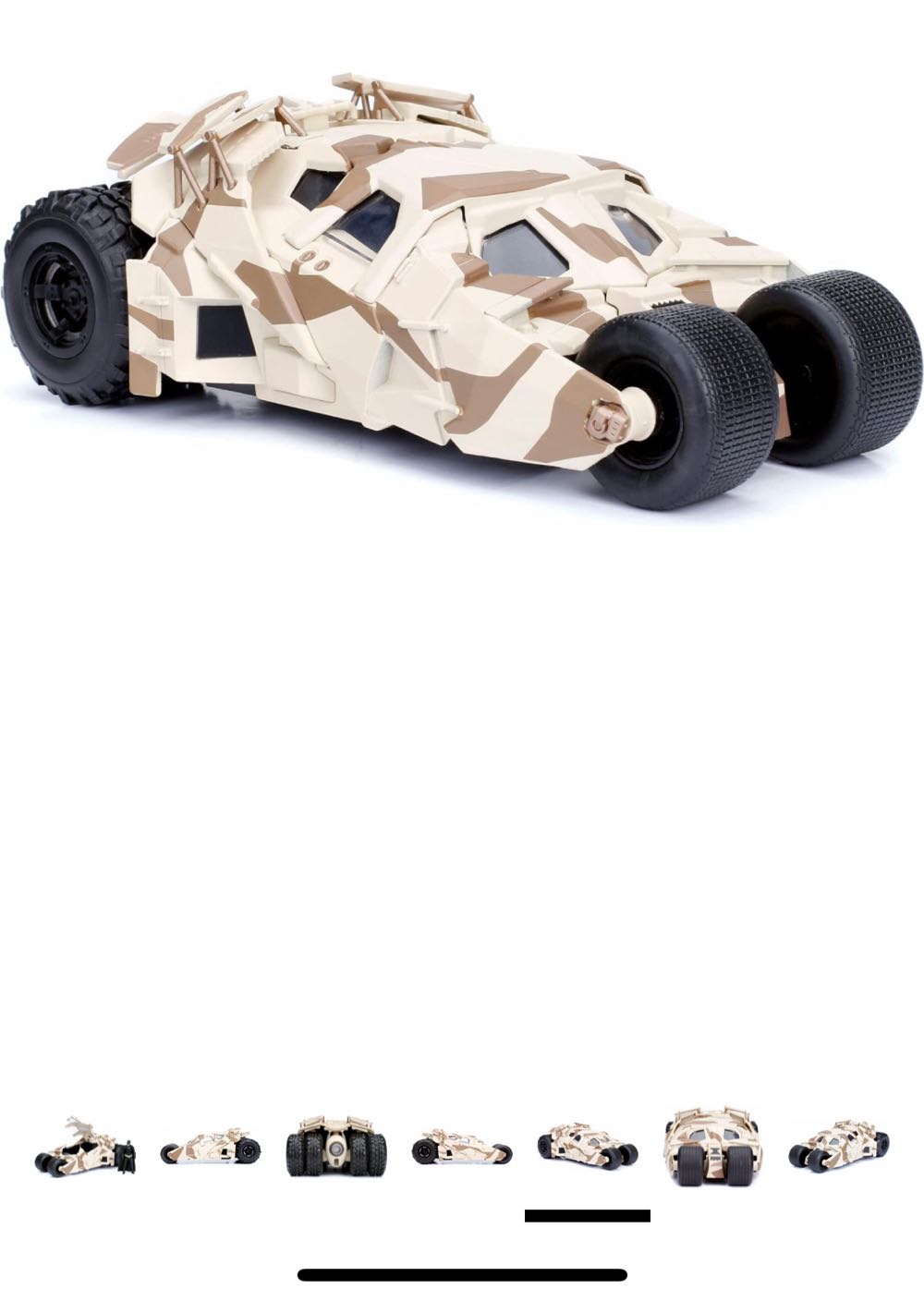 Jada 1:24 Dark Knight Batmobile & Batman (Camo Version) Die-cast - JADA TOYS, Inc. (Dark Knight Collection) action figure collectible [Barcode 801310985434] - Main Image 4