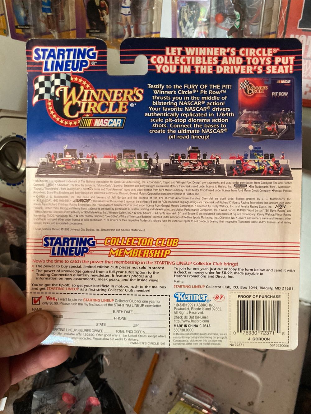 Winner’s Circle Starting Lineup 1 Series Jeff Gordon #24 1998 Nascar Champion - Hasbro Inc action figure collectible [Barcode 076930723715] - Main Image 2