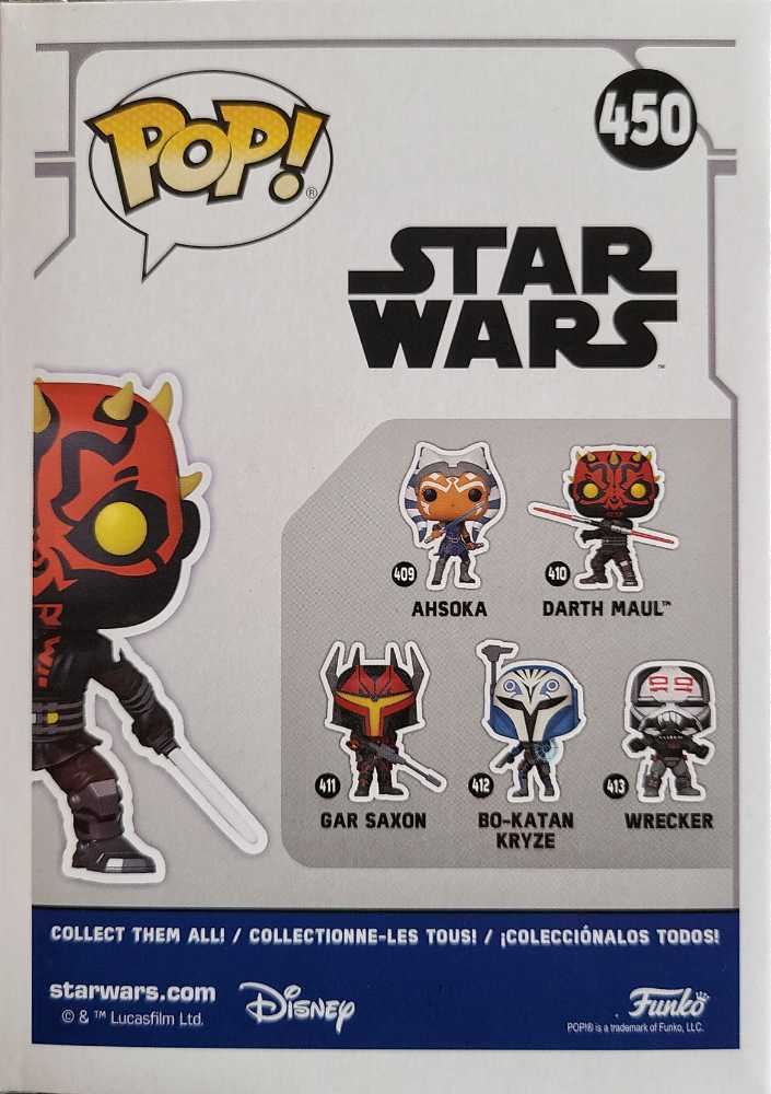 450 Funko Pop Darth Maul Special Edition 450 - Funko (Star Wars Clone Wars Animated Series) action figure collectible [Barcode 889698567909] - Main Image 2