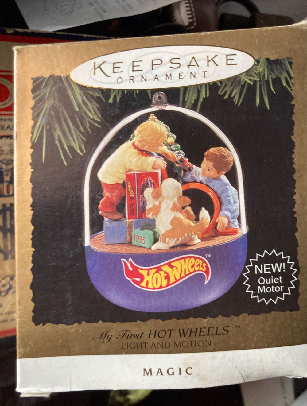 Hallmark My First Hot Wheels Magic Light And Motion Ornament - Hallmark Keepsake Ornaments action figure collectible [Barcode 015012176360] - Main Image 2