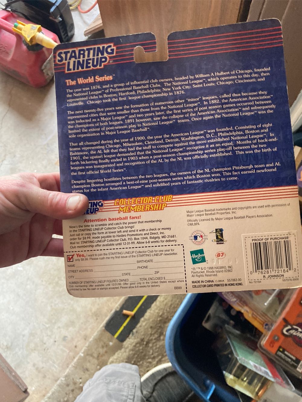 Mlb Starting Lineup Randy Johnson Houston Astros - Hasbro action figure collectible [Barcode 076281721842] - Main Image 3