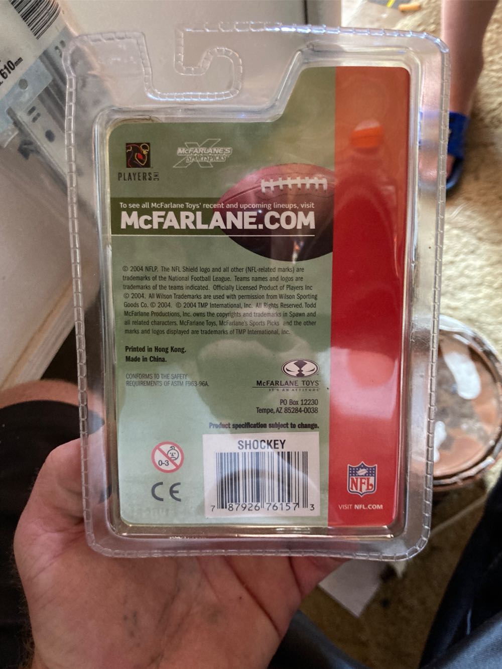 Sealed Mcfarlane Nfl Football 3” Jeremy Shockey Giants - McFarlane’s Sportspicks (NFL 3-Inch) action figure collectible [Barcode 787926761573] - Main Image 2