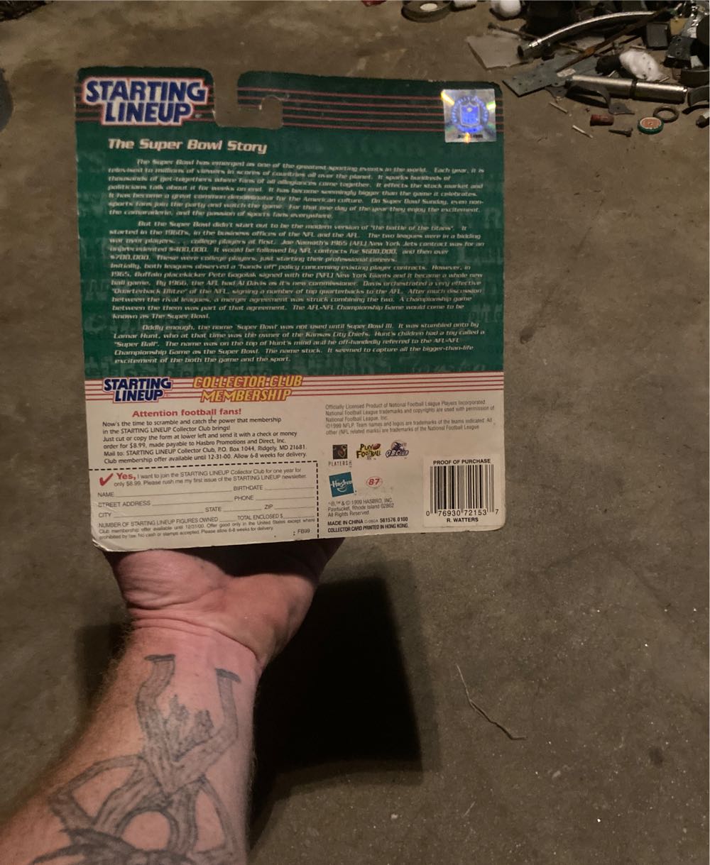 Starting Lineup Ricky Watters - STARTING LINEUP action figure collectible [Barcode 076930721537] - Main Image 2