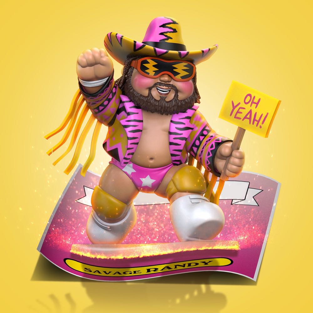 Savage Randy - Topps / The Loyal Subjects/ WWE (GPK x WWE) action figure collectible [Barcode 850018355384] - Main Image 2