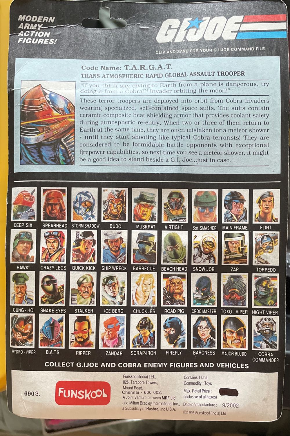 G.I. Joe Funskool T.A.R.G.A.T India  action figure collectible - Main Image 2