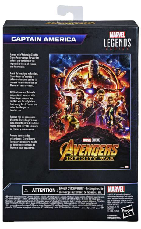 Marvel Legends Captain America The Infinity Saga Avengers: Infinity War - Hasbro (Marvel Legend Series) action figure collectible [Barcode 5010993839360] - Main Image 3