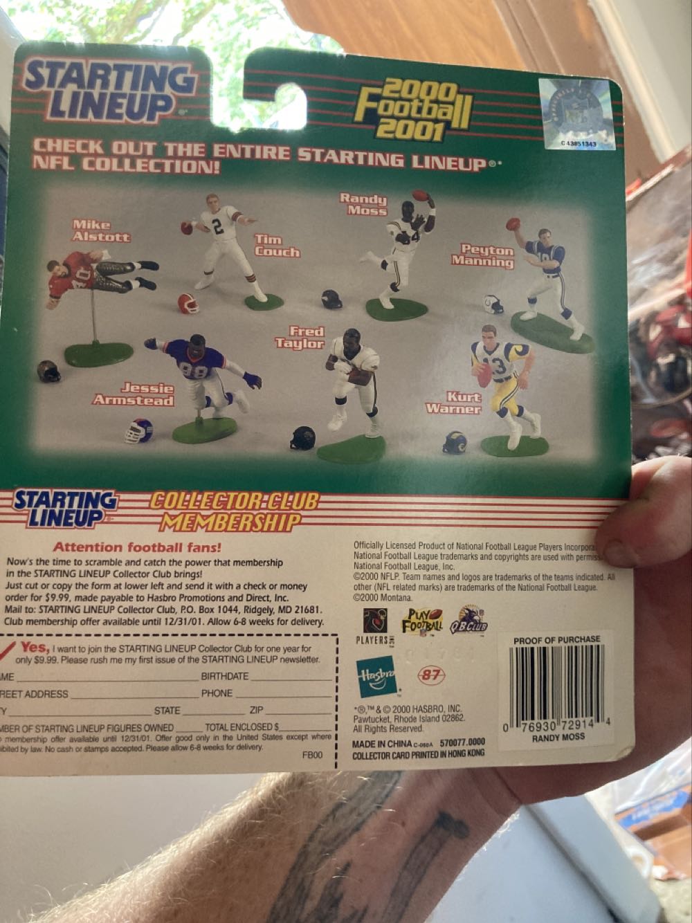 Nfl Starting Lineup Randy Moss Minnesota Vikings White Starting  action figure collectible [Barcode 076930729144] - Main Image 2