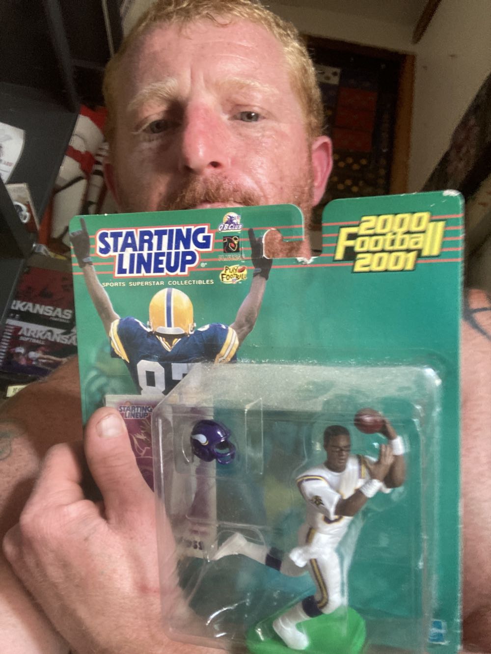 Nfl Starting Lineup Randy Moss Minnesota Vikings White Starting  action figure collectible [Barcode 076930729144] - Main Image 3