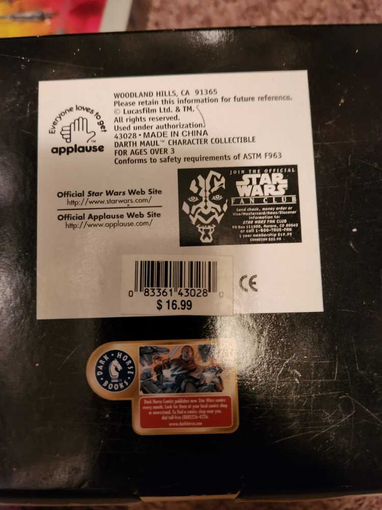 Darth Maul Character Collectible - Applause (Star Wars Episode 1) action figure collectible [Barcode 083361430280] - Main Image 3