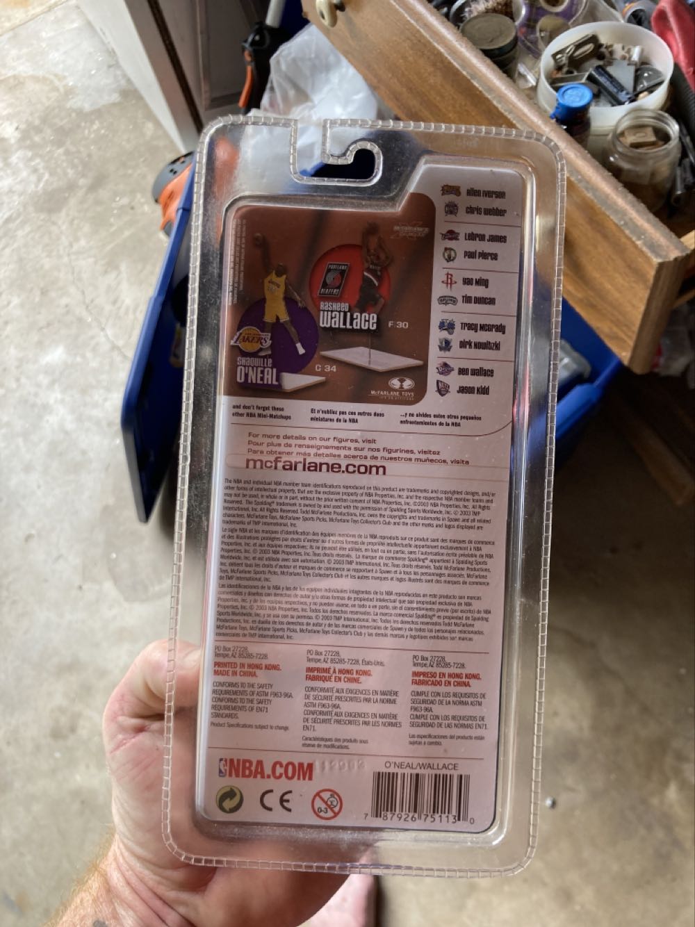 New Shaq Shaquille O’neil #34 Rasheed Wallace Lakers Trailblazers Nba Basketball 3 Inch - McFarlane action figure collectible [Barcode 787926751130] - Main Image 2