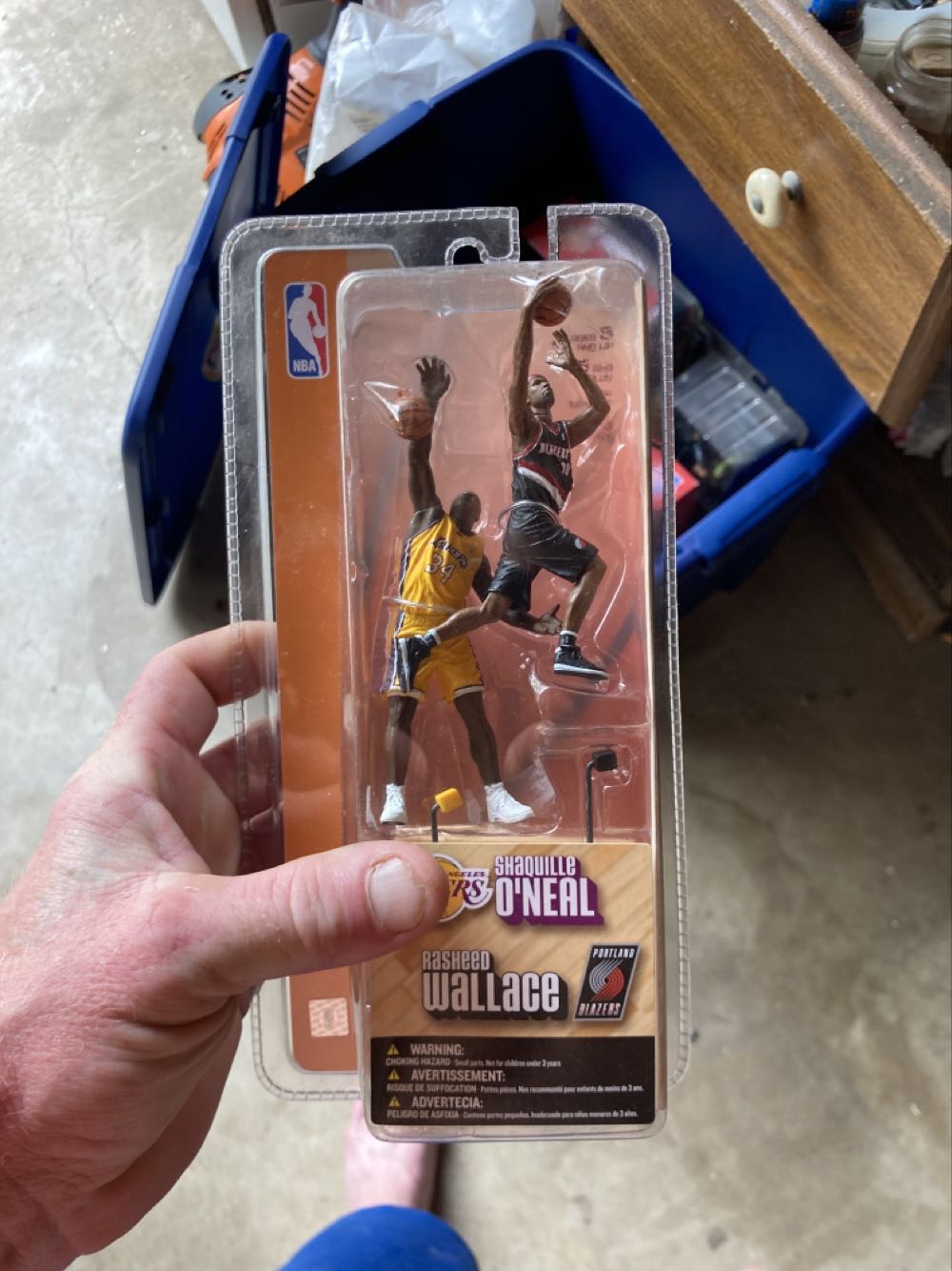 New Shaq Shaquille O’neil #34 Rasheed Wallace Lakers Trailblazers Nba Basketball 3 Inch - McFarlane action figure collectible [Barcode 787926751130] - Main Image 3