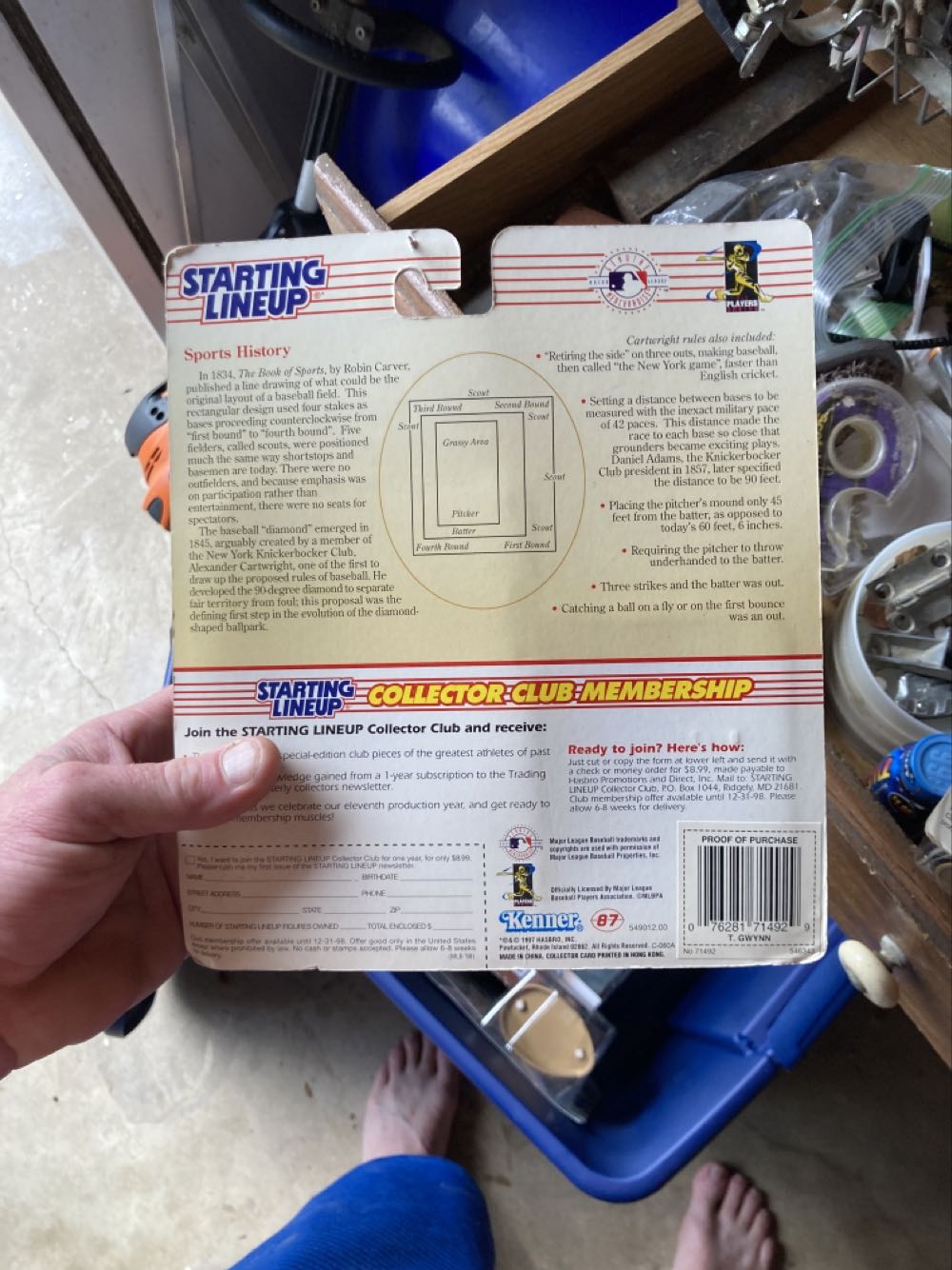 Lineup Tony Gwynn Starting Lineup Tony - STARTING LINEUP action figure collectible [Barcode 076281714929] - Main Image 2