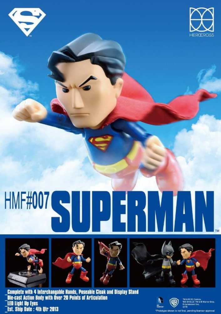 Hero Cross Superman ”justice League” Mini Hybrid Metal Figuration - Herocross (DC Comics) action figure collectible [Barcode 4897058782011] - Main Image 3