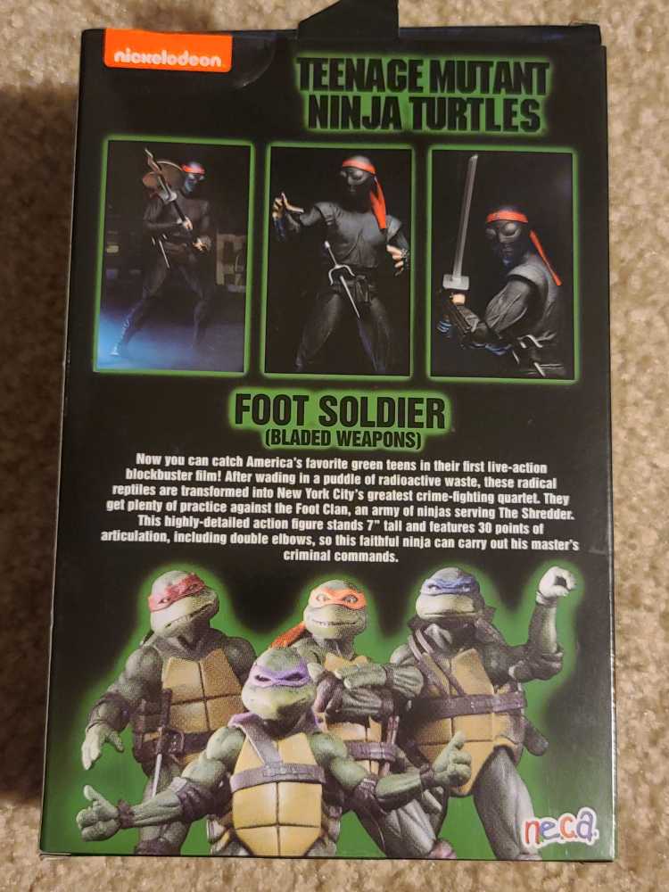 Neca Foot Soldier Teenage Mutant Ninja Turtles Foot Soldier - Neca (Teenage Mutant Ninja Turtles) action figure collectible [Barcode 424501717340] - Main Image 2