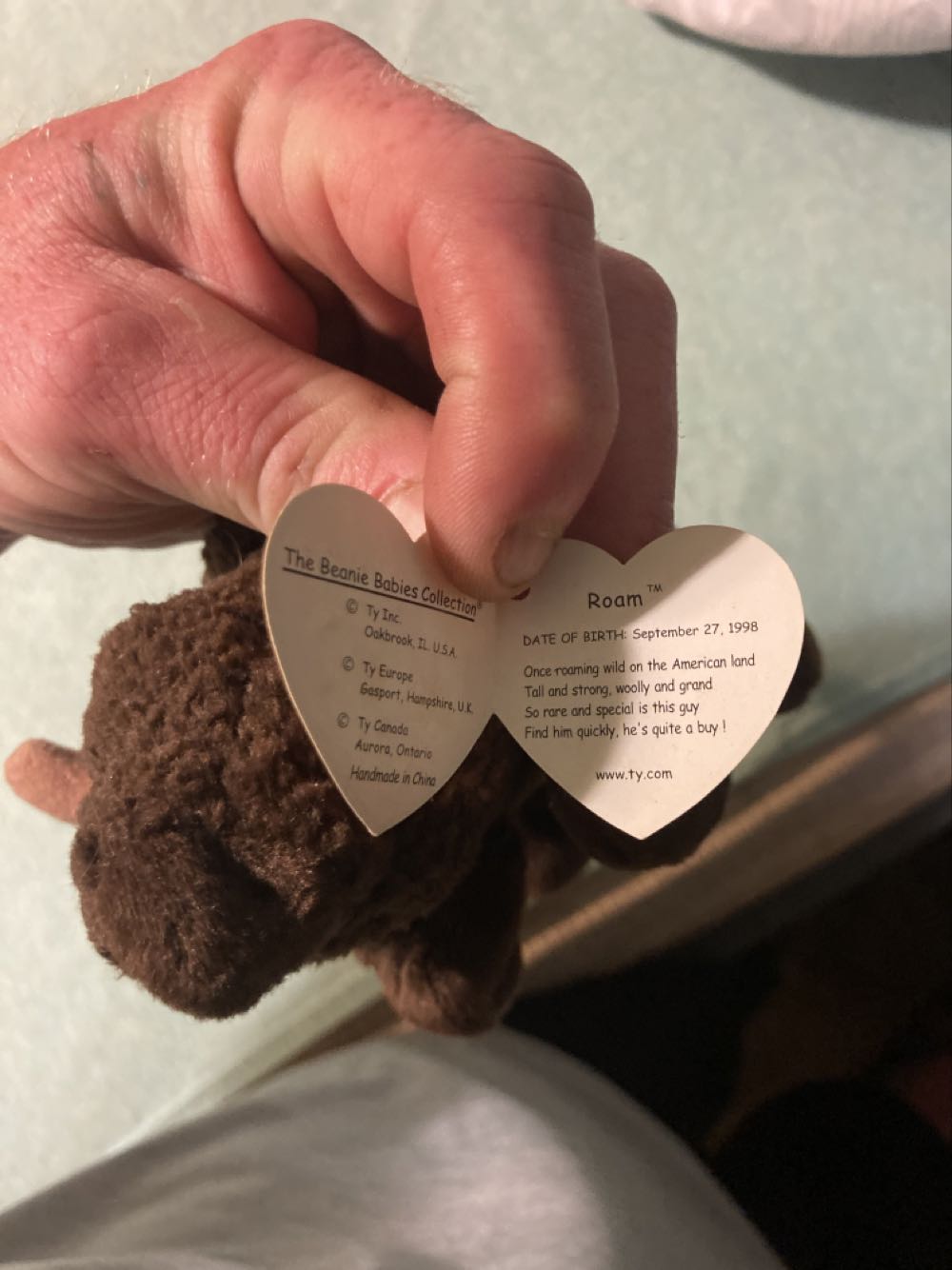 98 Ty Original ”roam” Buffalo Bison Ty Beanie Baby Roam Buffalo Bison - Ty Beanie Baby action figure collectible [Barcode 008421042098] - Main Image 2