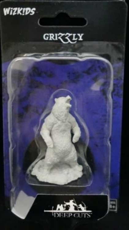 Wizkids Deep Cuts Unpainted Grizzly Bear  action figure collectible [Barcode 634482735510] - Main Image 1