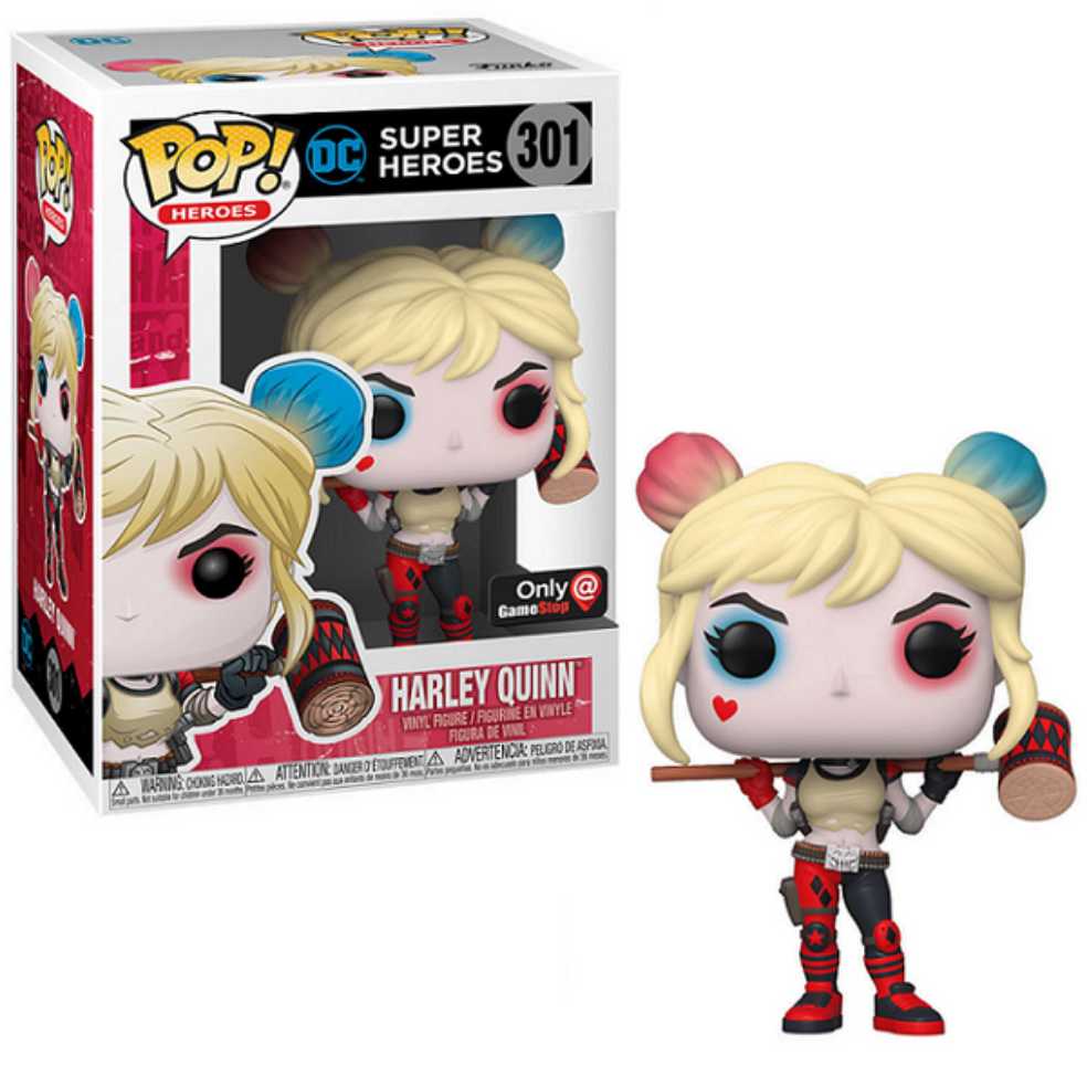 DC Comics: Funko Pop! DC Super Heroes - Harley Quinn With Mallet #301 - Funko (DC Super Heroes) action figure collectible [Barcode 889698448024] - Main Image 3