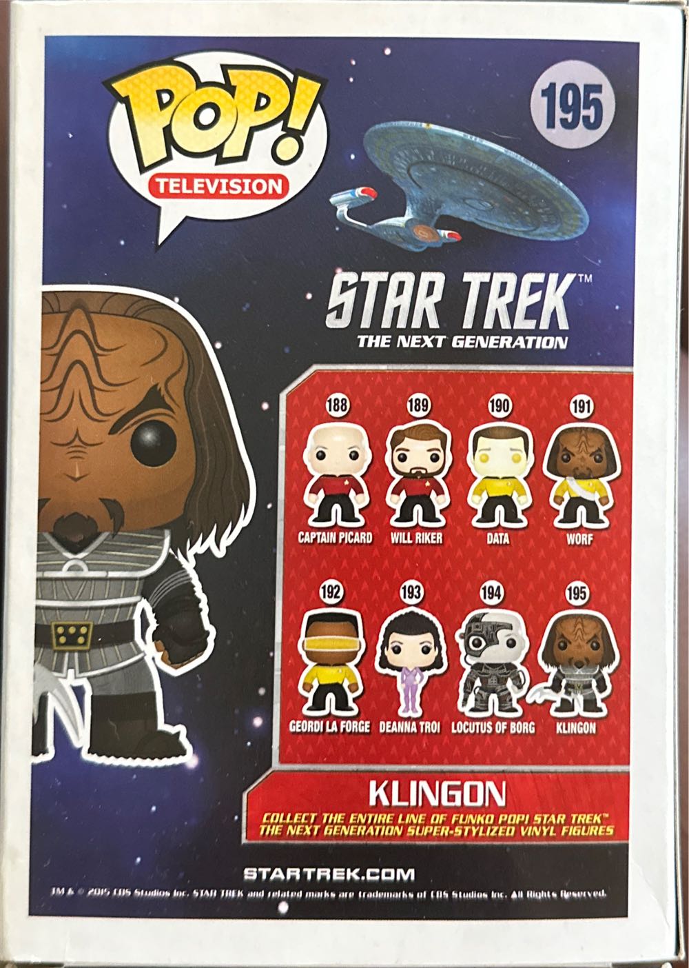 Star Trek: TNG Klingon - Funko Pop (Funko Pop! Television) action figure collectible [Barcode 849803049065] - Main Image 3