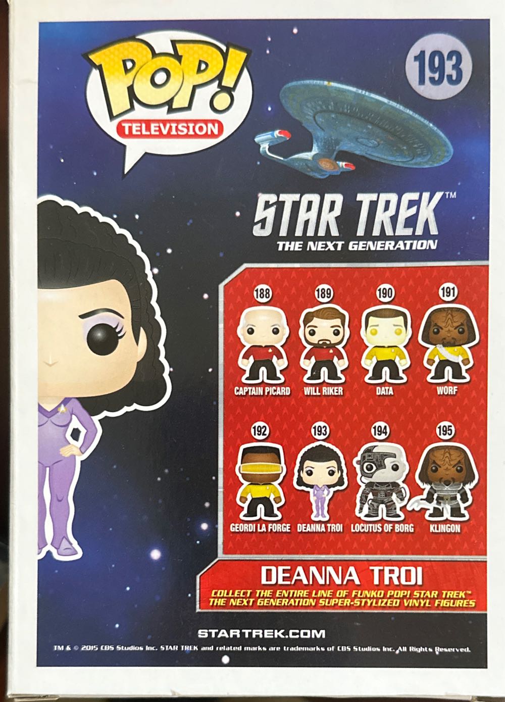 Star Trek: TNG Deanna Troi - Funko Pop (Funko Pop! Television) action figure collectible [Barcode 849803049027] - Main Image 2