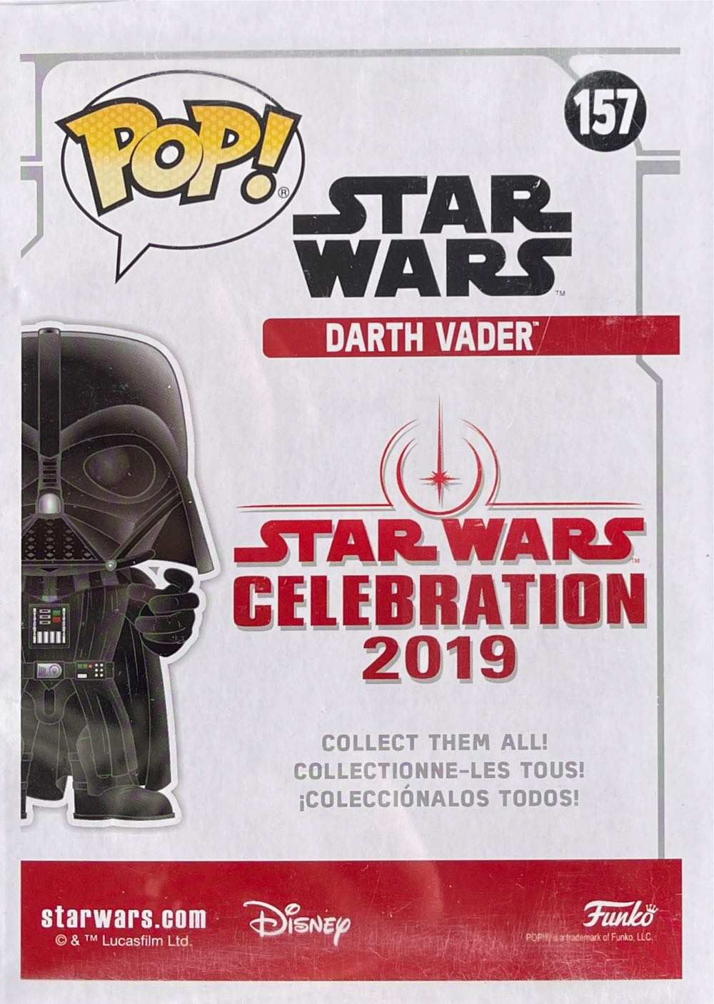Funko Pop! Star Wars Darth Vader Gold Chrome Galactic Convention Amazon Exclusive - Funko action figure collectible [Barcode 889698376396] - Main Image 2