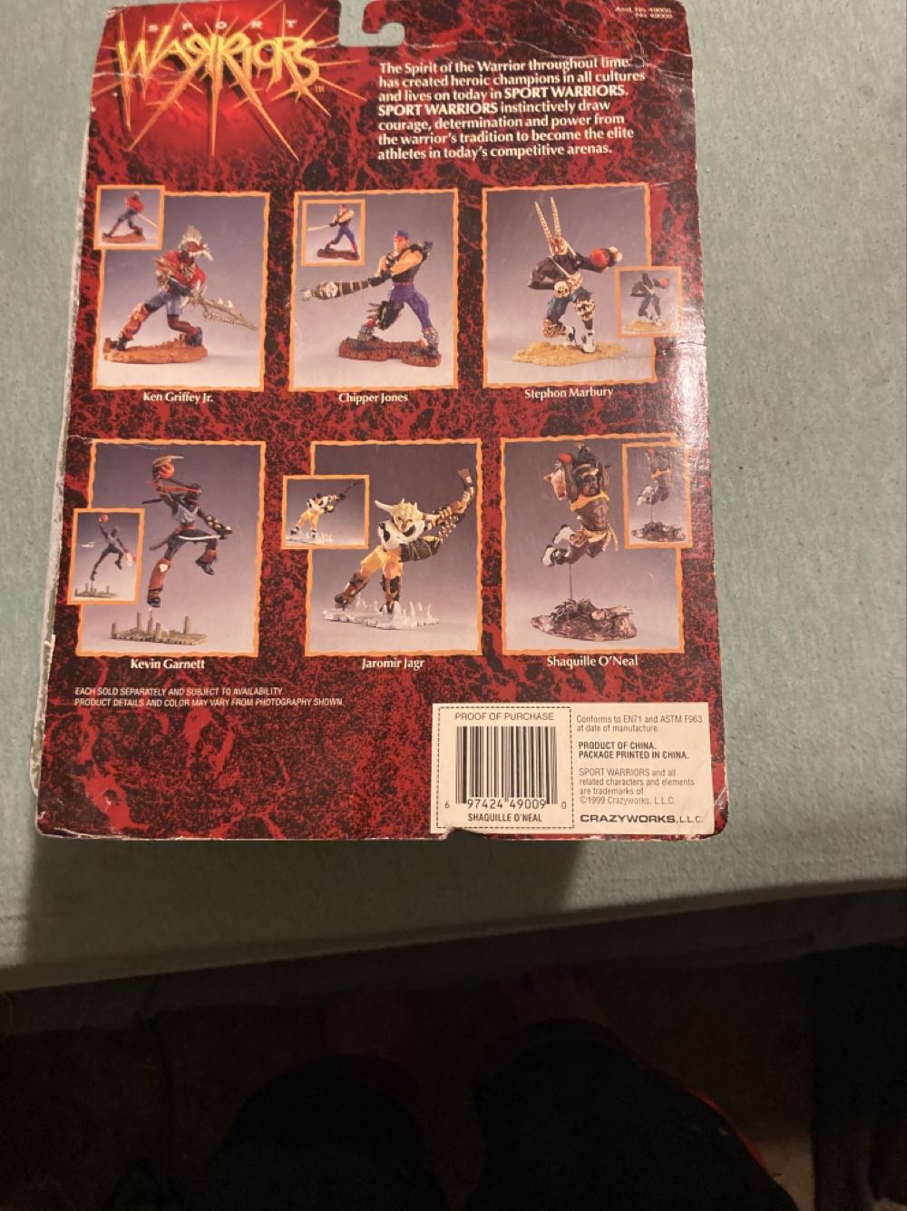 Shaquille O’neal Basketball Legend Sports Warriors Action Figure & Accessoriesrare - Crazyworks L.L.C. action figure collectible [Barcode 697424490090] - Main Image 2