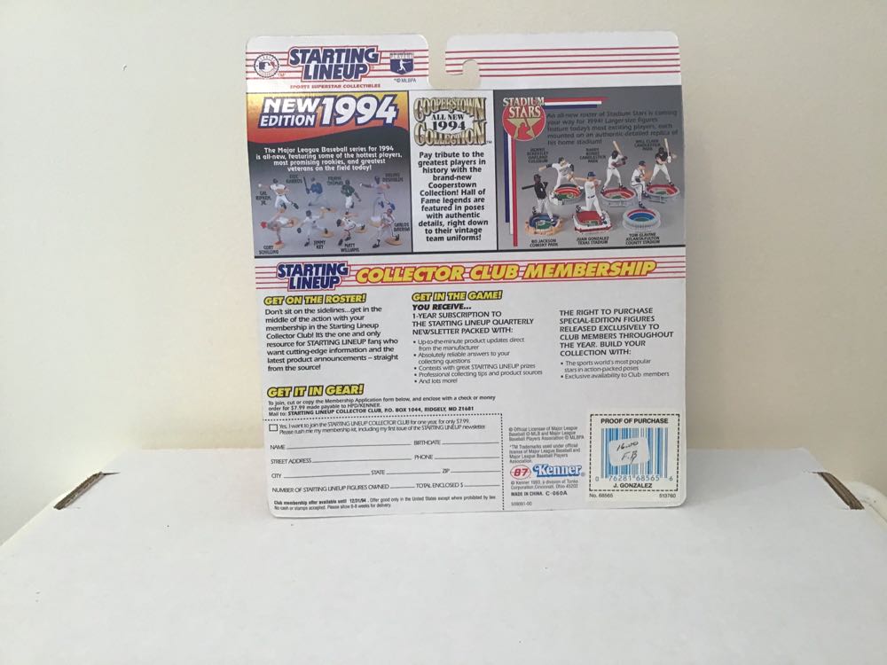 Juan Gonzalez - Kenner action figure collectible - Main Image 2