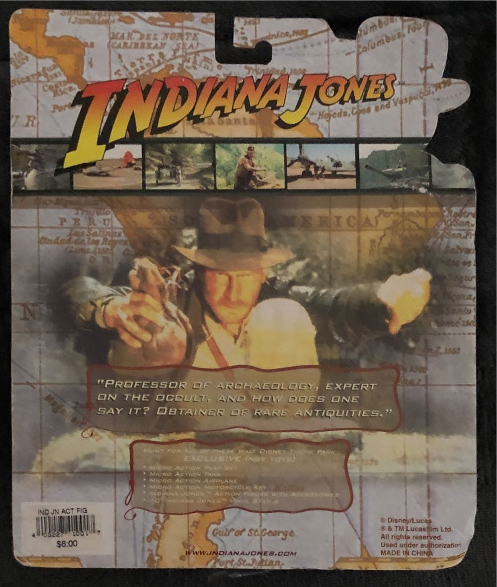 Indiana Jones 4.5” W Revolver & Whip  action figure collectible [Barcode 400227410017] - Main Image 2