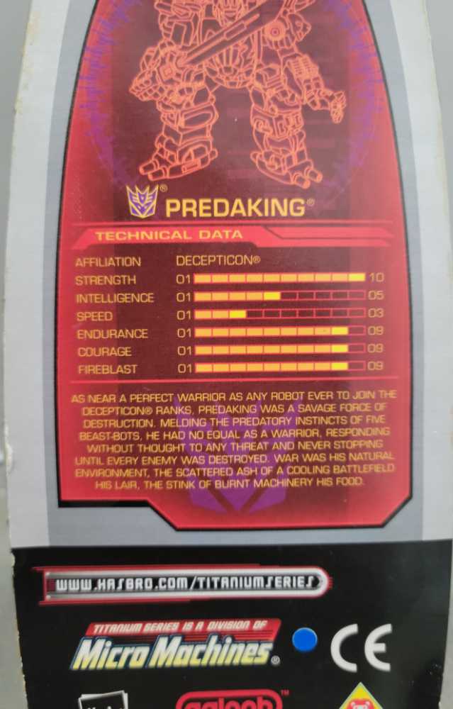 Predaking Carded - Galoob (Titanium 3”) action figure collectible - Main Image 4