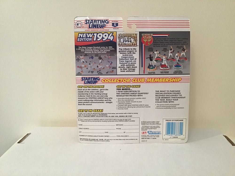 J.T. Snow - Kenner action figure collectible - Main Image 2