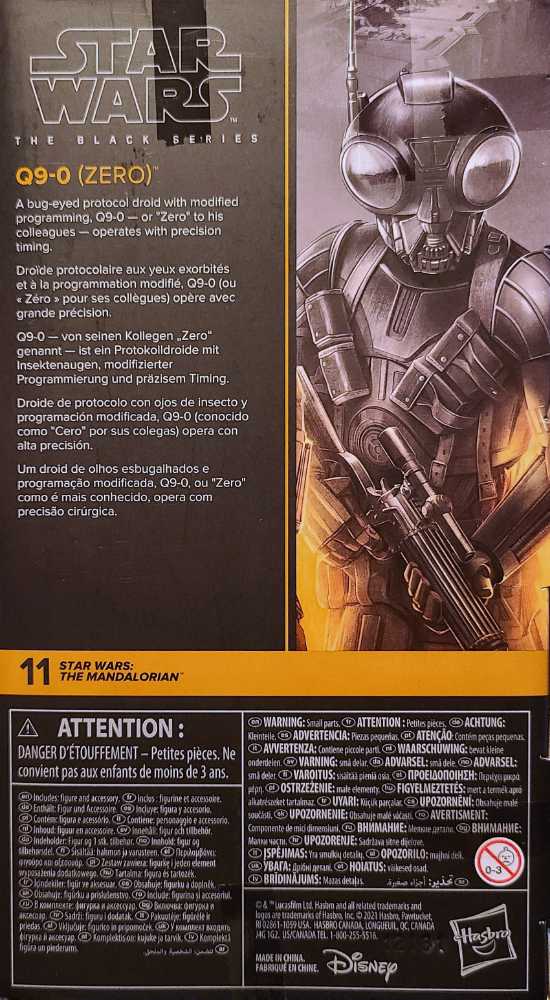 Q9-0 (Zero) - Disney / Hasbro (Black Series 6” Mandalorian 2020- 2024) action figure collectible [Barcode 5010993828074] - Main Image 2