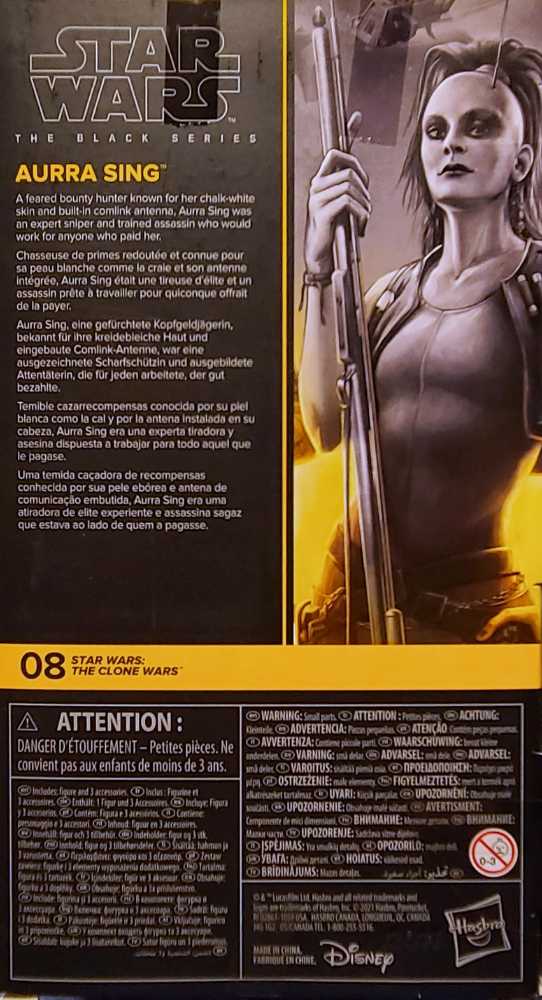 Aurra Sing - Disney / Hasbro (Black Series 6” Clone Wars 2020- 2024) action figure collectible [Barcode 5010993828029] - Main Image 2